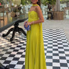 Strapless Ribbon Maxi Dress Women Elegant Sleeveless Backless Pleated Party Dresses Female 2025 Summer Sexy Lady Evening Vestido