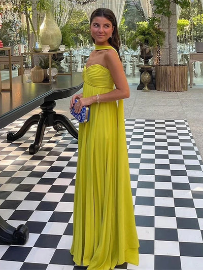Strapless Ribbon Maxi Dress Women Elegant Sleeveless Backless Pleated Party Dresses Female 2025 Summer Sexy Lady Evening Vestido