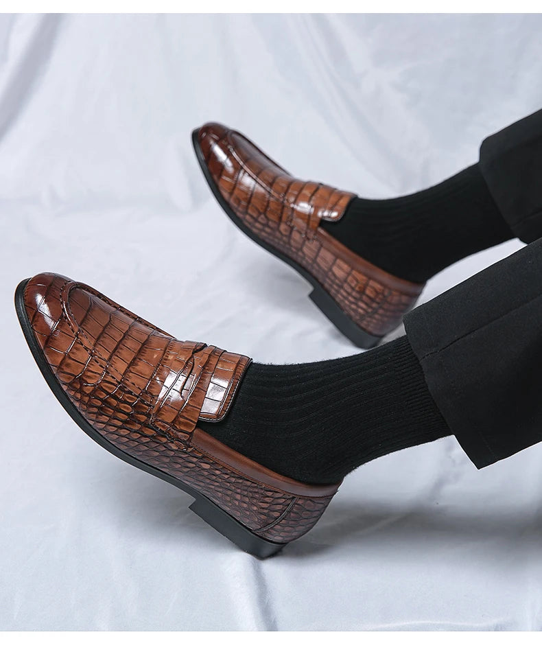 High Quality Leather Shoes Men British Style Wedding Business Brogue Shoes For Men Size 48 Men's Dress Shoes Formal Leather Male