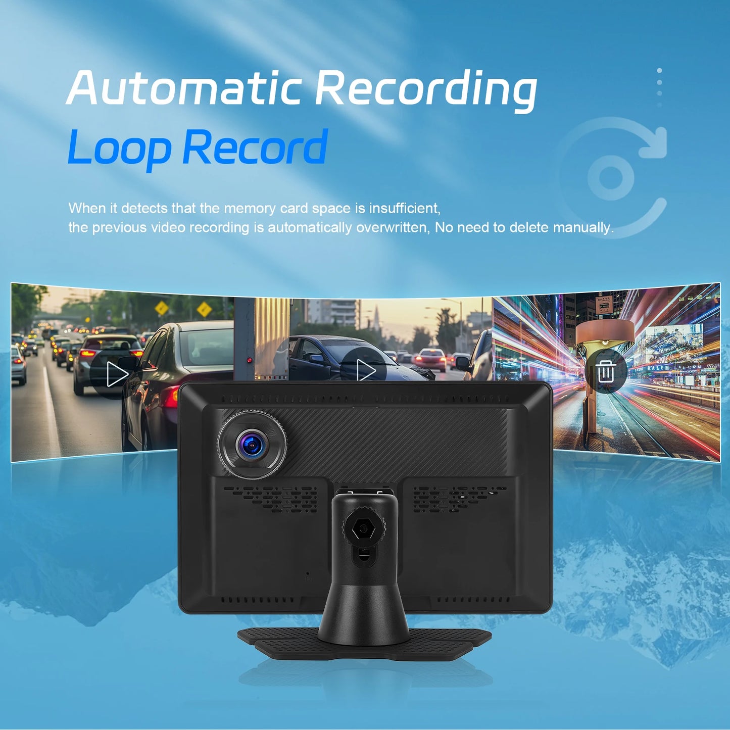 Podofo 8inch Android Monitor 4+64G Carplay Android auto Car Video Player Bluetooth FM AUX Apple Airplay Dashboard Monitor