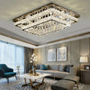 Modern Luxury Crystal LED Chandelier For Living Room Bedroom Dining Room Kitchen Ceiling Lamp Silver Chrome Remote Control Light