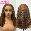 Natural Black 12A Double Drawn Burmese Curly Bob Human Hair Wigs for Women 250% Density Bouncy Curly Remy Human Hair Wigs