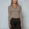 Women BUM New Sculpting Jacket Running Elasticity Yoga Jacket Slim Top Coat Women's Sports Jacket Gym Long Sleeves Women Zipper