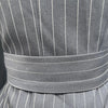 TWOTWINSTYLE Colorblock Striped Slimming Blazers For Women V Neck Long Sleeve Tunic Temperament Coats Female Fashion Clothes New