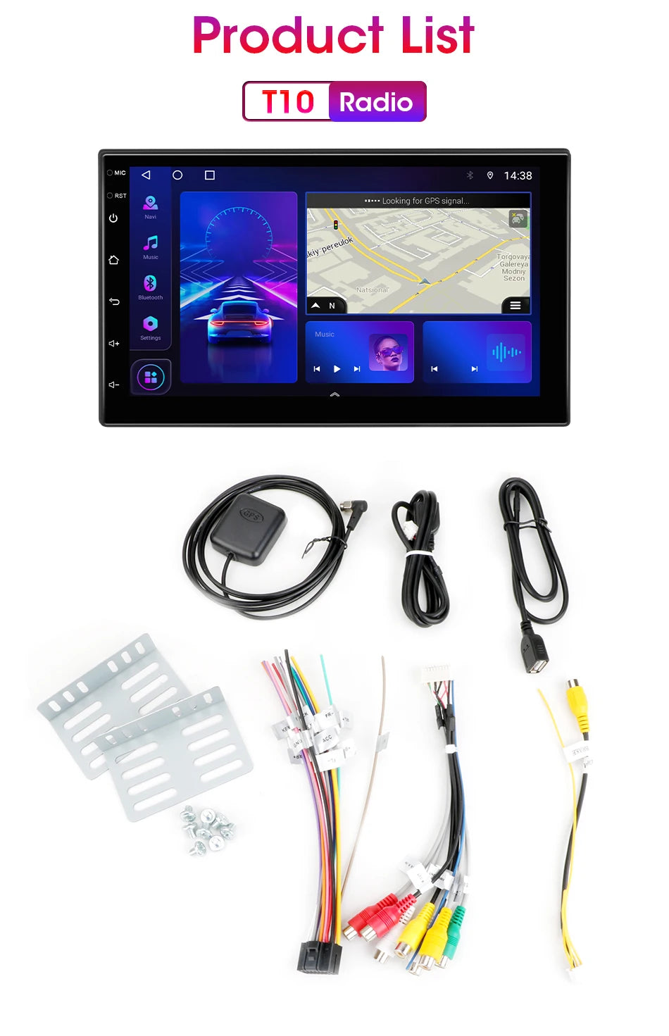 Universal 7 9 10″ 2 din Android 12 Car Radio Multimedia Video Player For Nissan Kia Honda Toyota Volkswagen 4G DSP Carplay Auto