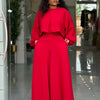 Spring Clothes for Women 2 Piece Sets Women Outfit Lantern Sleeves Suit with Wide Pants and Top High Street Ladies Elegant Sets