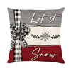 Linen Christmas Pillow Cover Snowman Elk Pillow Case 2024 Christmas Decoration for Home New Year Sofa Car Cushion Cover 45x45cm