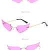 2024 new rimless glasses personalised wings runway fashion women's sunglasses