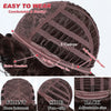Short Afro Wigs for Black Women Blonde 10" Afro Curly Wig With Bangs 70s Bouncy Natural Synthetic Female Wigs for Party Cosplay