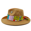 Fedora hat nubuck leather elastic webbing concave top wide brim hat for men and women autumn and winter hat  sombrero hombre