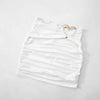 Sexy Metal Loving Heart 2 Piece Dresses Sets Halter Bandage Corset Tops and Mini Skirts Night Club Outfit White Black Streetwear