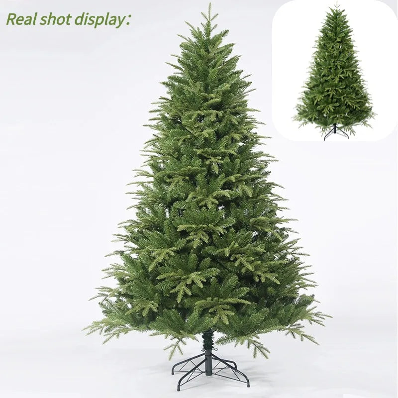 Artificial Christmas Tree PE+PVC Encryption with LED Lights Large Christmas Tree 120CM-240CM Home Christmas New Year Decorations