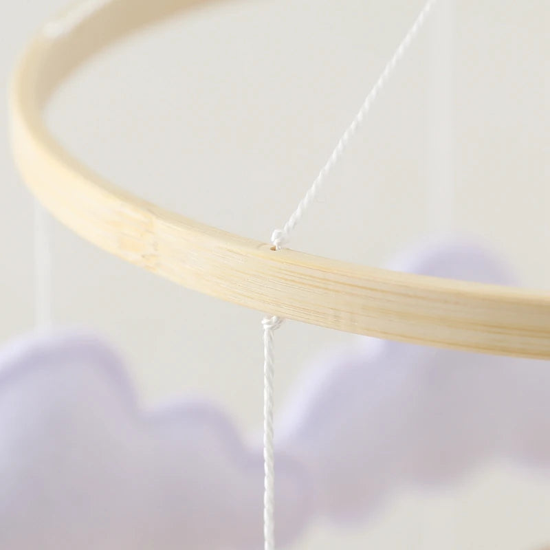 Baby Crib Mobile Rattle Toy 0-12Months Infant Soft Felt Teddy Velvet Pink Bear Bed Bell Hanging Toy Holder Bracket Crib Girl Toy