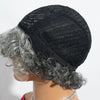Lekker Short Silver Gray Curly Bob 100% Human Hair Wigs For Women Brazilian Remy Hair Salt and Pepper Full Machine Made Wigs