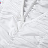 Weird Puss Ruffles Stretch Jumpsuit Women Casual Tight Fitness Activity Sleeveless Low-Neck Solid Skinny Sporty Workout Overalls