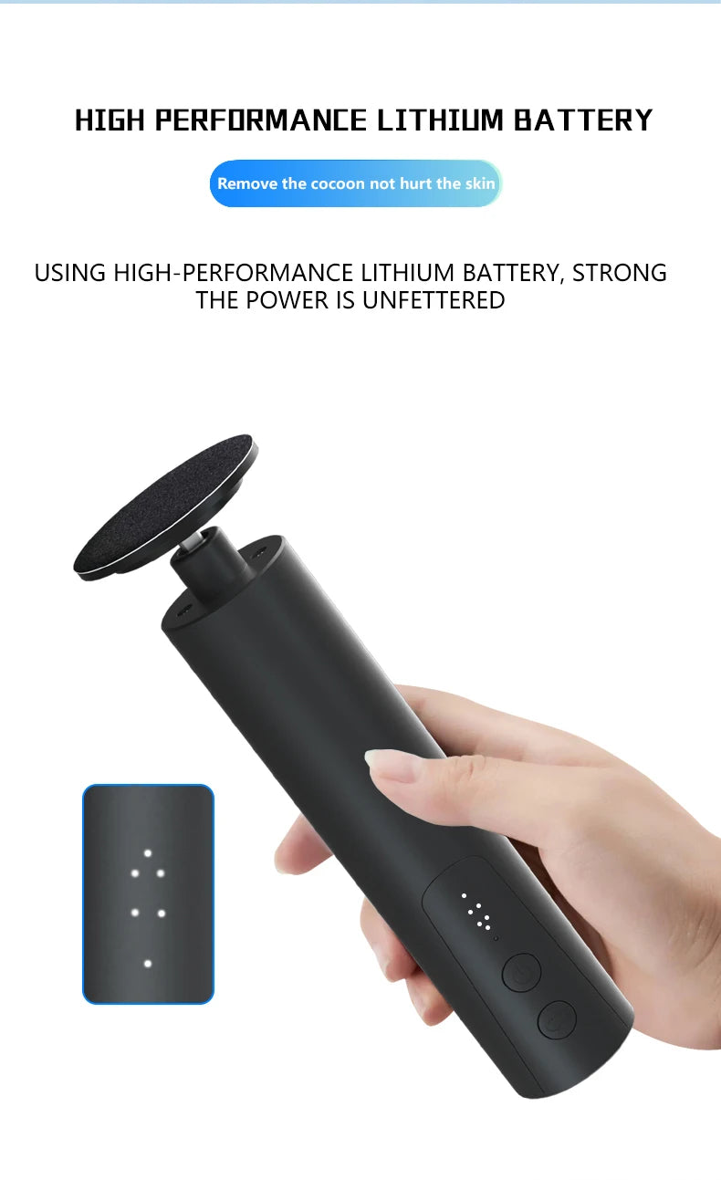 Foot Care File Electric Foot Callus Remover Leg Heels Remove Dead Skin Pedicure Tool Set and Replacement Sandpaper