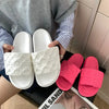 Ladies Magic Sticker Flat Slippers 2025 Summer New Designer Luxury Sandals for Women Elegant Home Flat Slippers Zapatos De Mujer