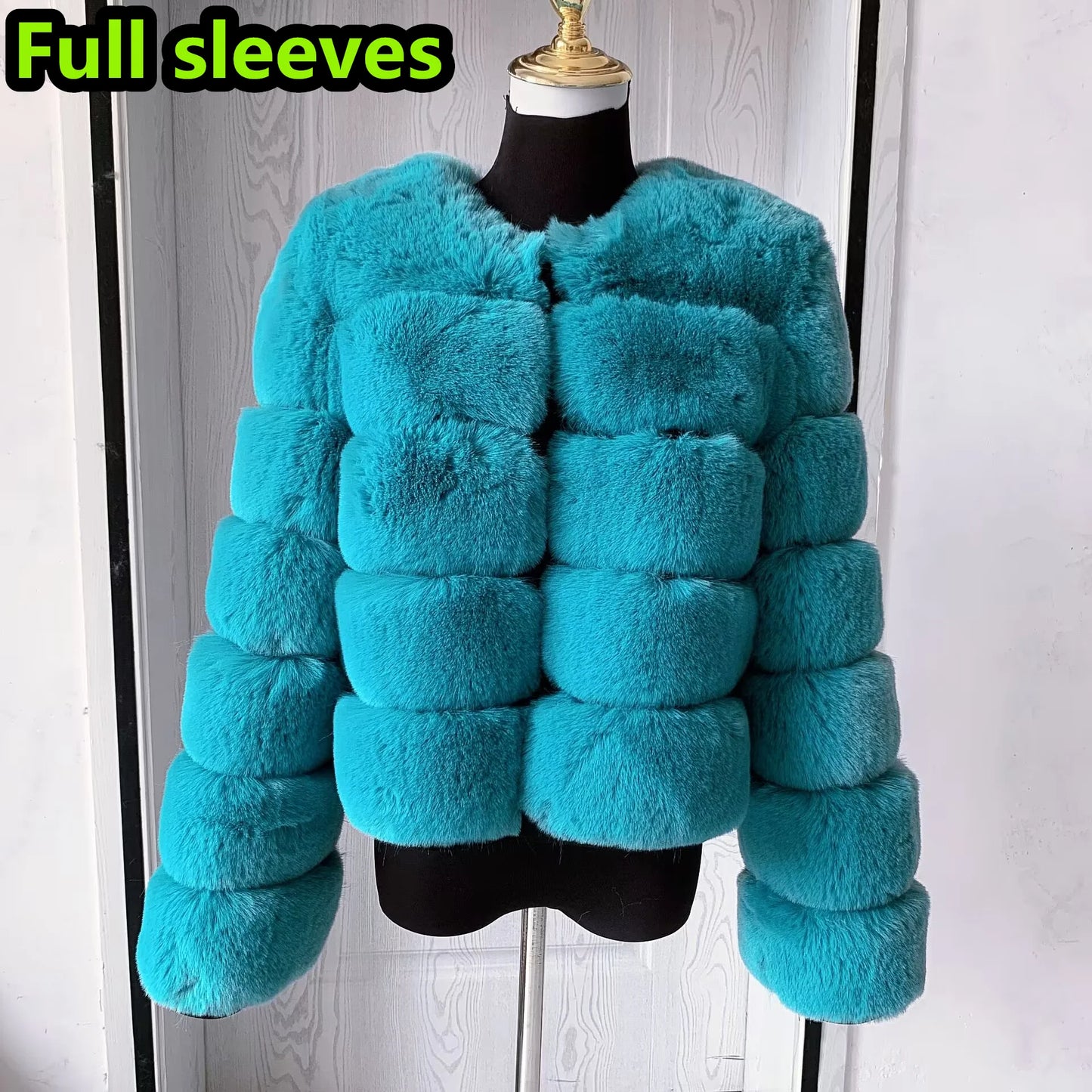Damenmode Kunstpelzmantel superheiß Herbst Winter Damen kurze Kunstfuchsjacke flauschig hohe Qualität 7XL Damen Pelzmäntel