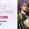 Purple Braiding Hair Pre Stretched Long Synthetic Braiding hair Extensions for Stage Party Halloween Costume Cosplay