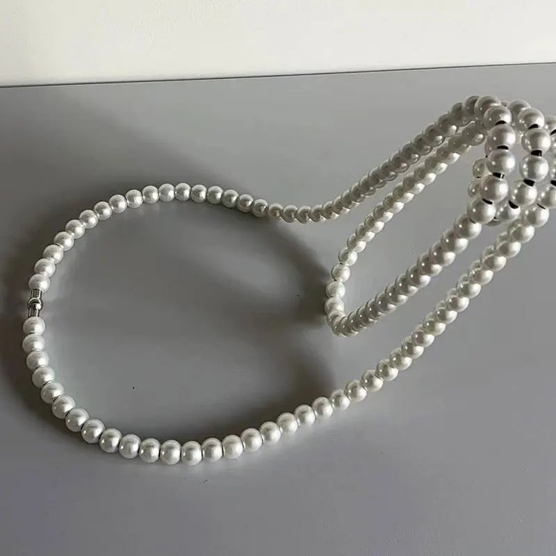Creative Pearl Necklace Wine Rack Luxury Magic Metal Resin Hanging Suspension Wine Bottle Holder Rack Home Desktop Decoration