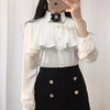 Korea Chic Tops Blusas Japan Style Elegant Hot Cute Preppy Girls Work Button White Shirts Retro Flhjlwoc Fashion Women Blouses
