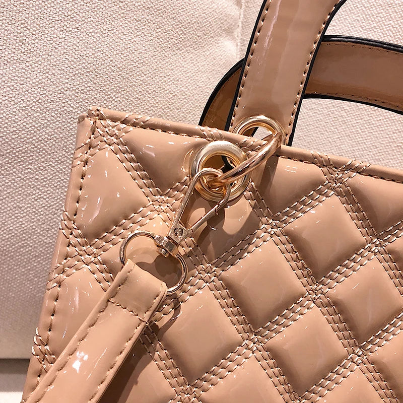 Diamond Stripe Women Handbag Female Luxury Designer Crossbody Bag High Quality Leather Shoulder Bag Clutch Purse Brand Tote Bags