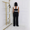 Elegant Fashion Overall Jumpsuit Women Night Club Party Sleeveless Patchwork Birthday Bandage Wide Leg Rompers Combinaison Femme