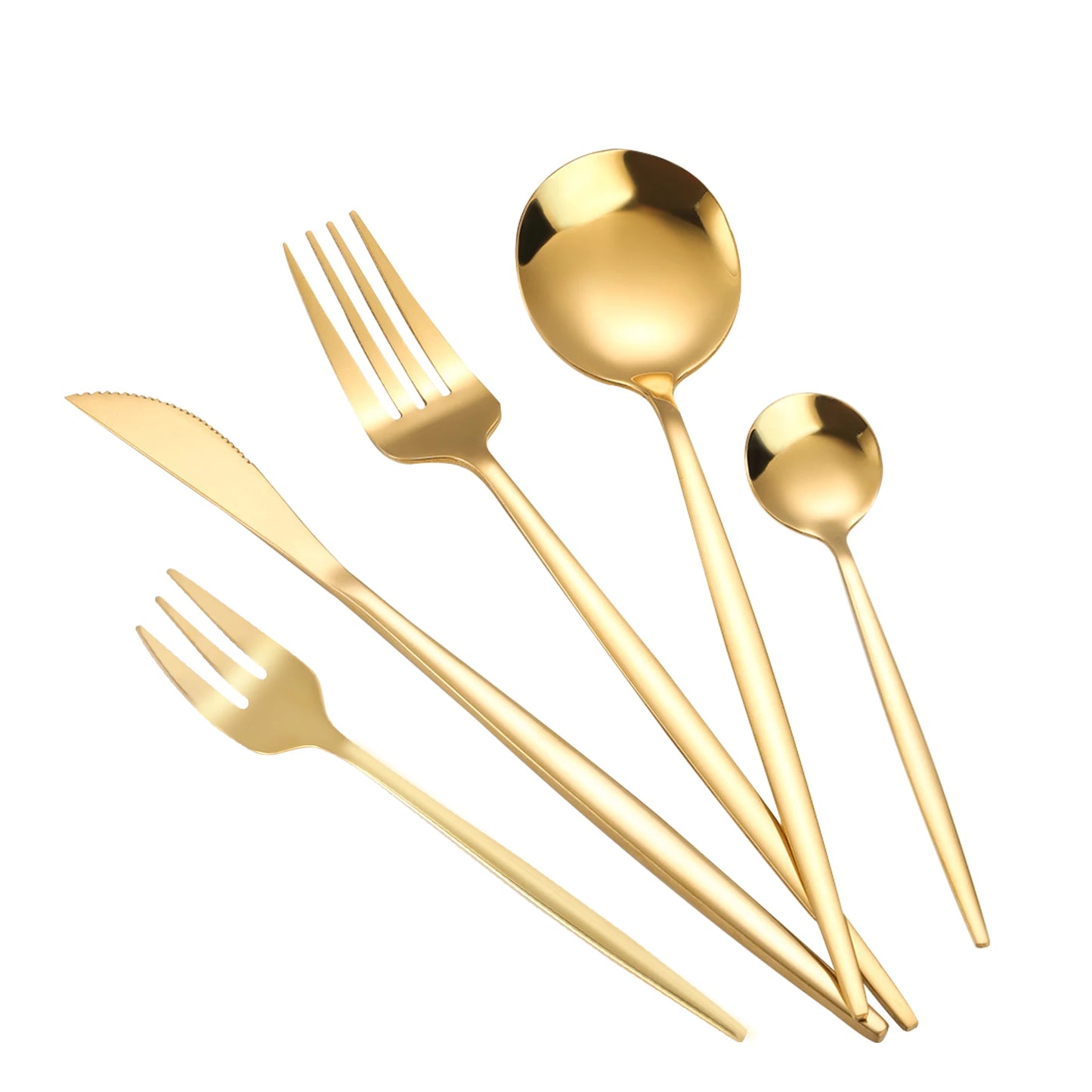 24Pcs/90Pcs Flatware Set Stainless Steel Silverware Utensil Kitchen Tableware Forks Knives Spoons Cutlery for Home Restaurant