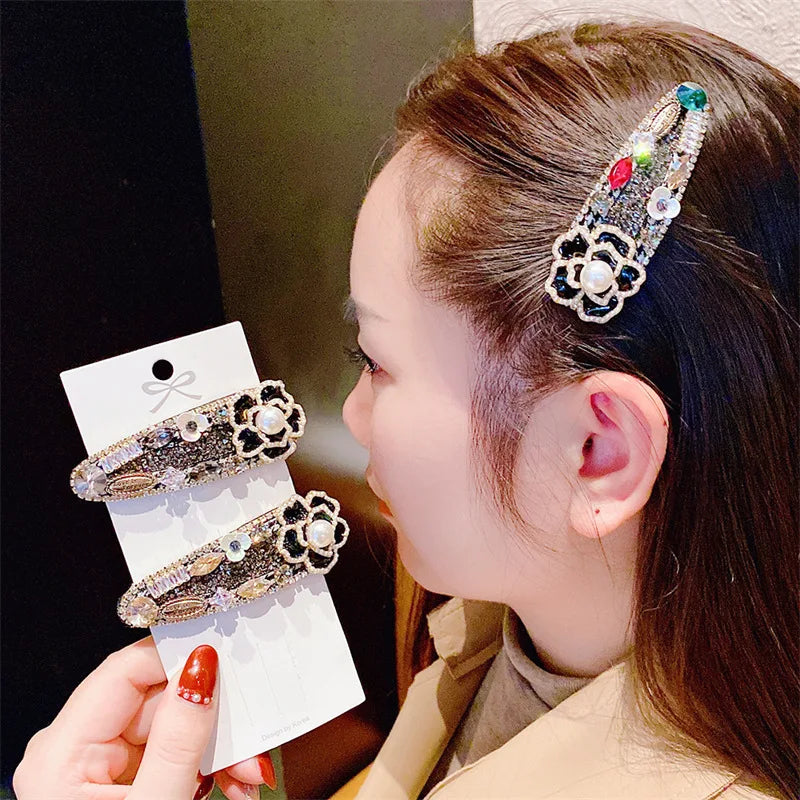 Luxury Jewelry Camellia Pearl Women Hair Clips Hair accessories for women