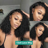 13x4 Bob Wigs Jerry Curly Short Pixie Cut Water Wave Wigs Human Hair Natural Black Brazilian Deep Curly Wigs For Black Woman