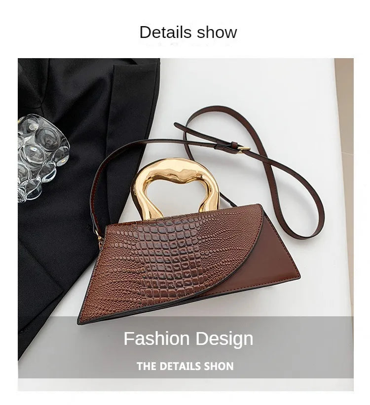 Solid Alligator PU Shoulder and Crossbody Bags Personality Designer Style High Quality Hand Bags for Women 2024 Fashion Hot Sale