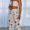 Sexy Night Party 2 Piece Sets Women Outfit Clubwear Festival Clothing Halter Crop Top and Pants Conjuntos Femininos Elegantes