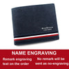 Short Men Wallets Zipper Coin Pocket Slim Card Holder Name Engraved Luxury Male Purses High Quality PU Leather Men's Wallet