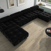 Modern Sectional Sofas Living Room U-Shaped Minimalist Velvet Fabric Large Sofa Couches Luxury 6-Seat Couch with Chaise Ottomans