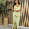 CM.YAYA Summer Women Sets Sleeveless Sexy Strap Crop Top and Tassel Long Skirt Sets Night Club Party Beach 2 Two Piece Sets