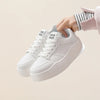 2025 New spring shoes for women green trainers platform lace up sneakers woman hip hop chunky sports shoes faux leather sneaker