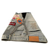 Retro Blue Streetwear Patchwork Denim Short Y2K Jeans Men Women Hip Hop Cartoon Graphics Loose Camo Denim Fitness Casual Shorts