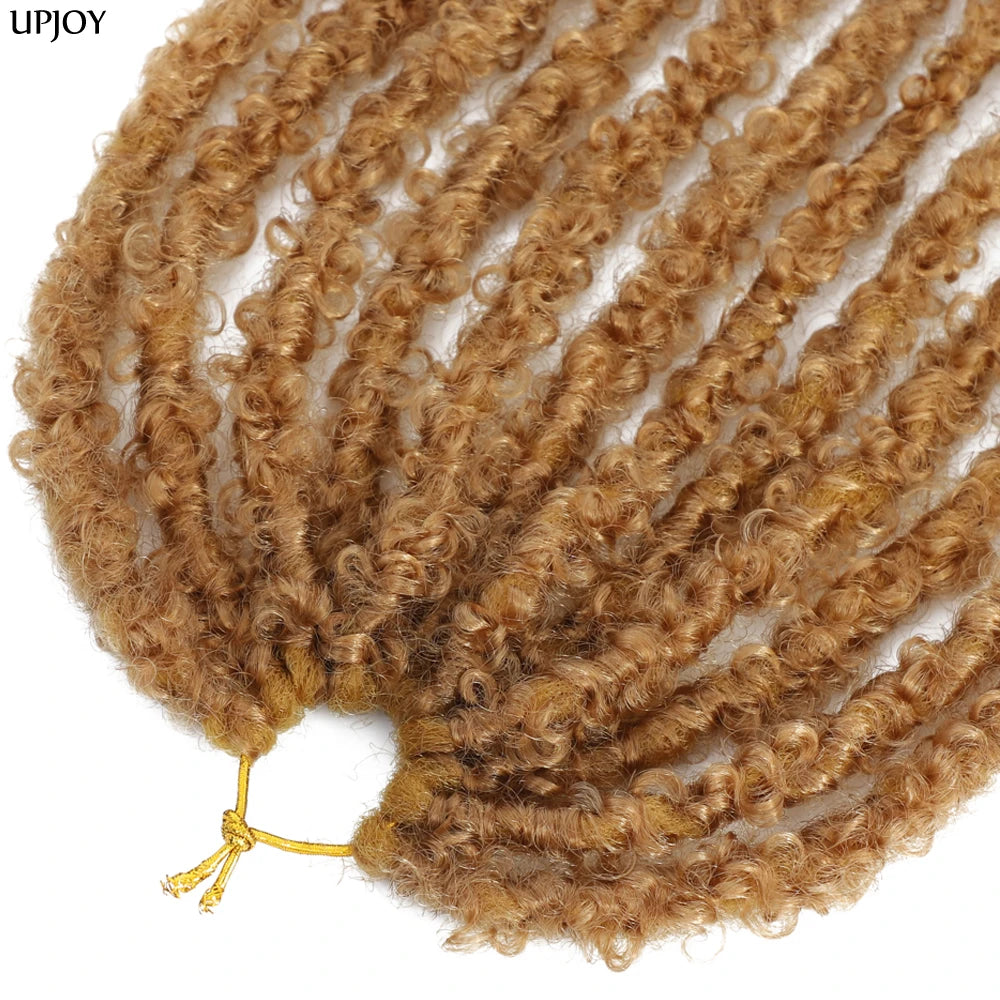 14 12 inch Butterfly Faux Locs Crochet Hair Braids Pre looped Distressed Goddess Butterfly Soft Locs Crochets Braids Cheveux Lok