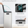SONGMICS Kitchen Trash Can, 10.5-Gallon (40L) Garbage Can with Lid and Wide Foot Pedal, Soft Close and Stays Open