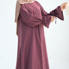 2025 Premium Nida Ruffle Sleeves Women Muslim Dress with Front Zipper Ramadan Abaya Islam Clothing Maxi Dress Female Modest Robe