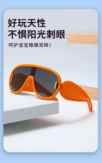 Large Frame Integrated SunShade Large Face SunglaSSeS, Children's Fashionable Toad Mirrors, Personalized SunglaSSeS