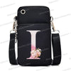 Women‘s Messenger Bag Small Handbag Crossbody Shoulder Wallet for Phone Sakura 26 Alphabet Print Coin Purse Ladies Card Holder