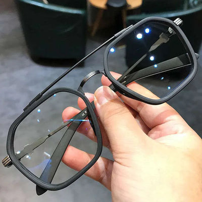 -1 -1.5-2-2.5-3 Double Beam Square Myopia Glasses  Men Women Retro  Anti Blue Ligh Nearsighted Prescription  Computer Eyeglasses