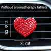Heart-shaped Car Air Outlet Clip Creative Rhinestone Car Air Conditioning Air Outlet Perfume Decoration Clip Car Accessories