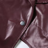Sisterlinda Faux Leather Single Button Crop Jacket Women Autumn Trend Cross Neck Full Sleeve Wild Style Classic Streetwear Coat