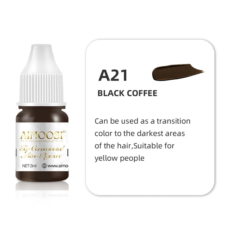 New Top Tattoo Microblading Paint Ink 3ml Pigment For Semi Permanent Body Art Eyebrows Eyeliner Lips Tint Makeup Supplies