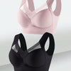 2PCS Women Lace Sport Bras Plus Size Seamless Bra Bralette Backless Lady Brassiere Vest Female Gather Shock-Proof Wireless L-5XL