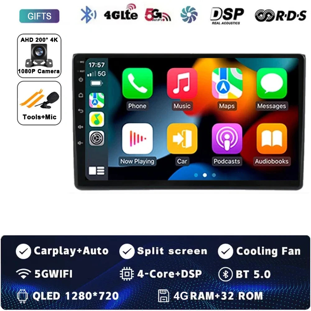 Android 14 For Audi A4 II 2 B6 III 3 B7 2000 - 2009 S4 2002 - 2008 RS4 2005 - 2009 Car Radio Multimedia Video Player Navigation