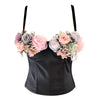 SXTHAENOO Women Sexy Fashion Crop Top Diamond Flower Strapless Vest Bustier Bra Night Club Party Tank Top Female Ropa De Mujer