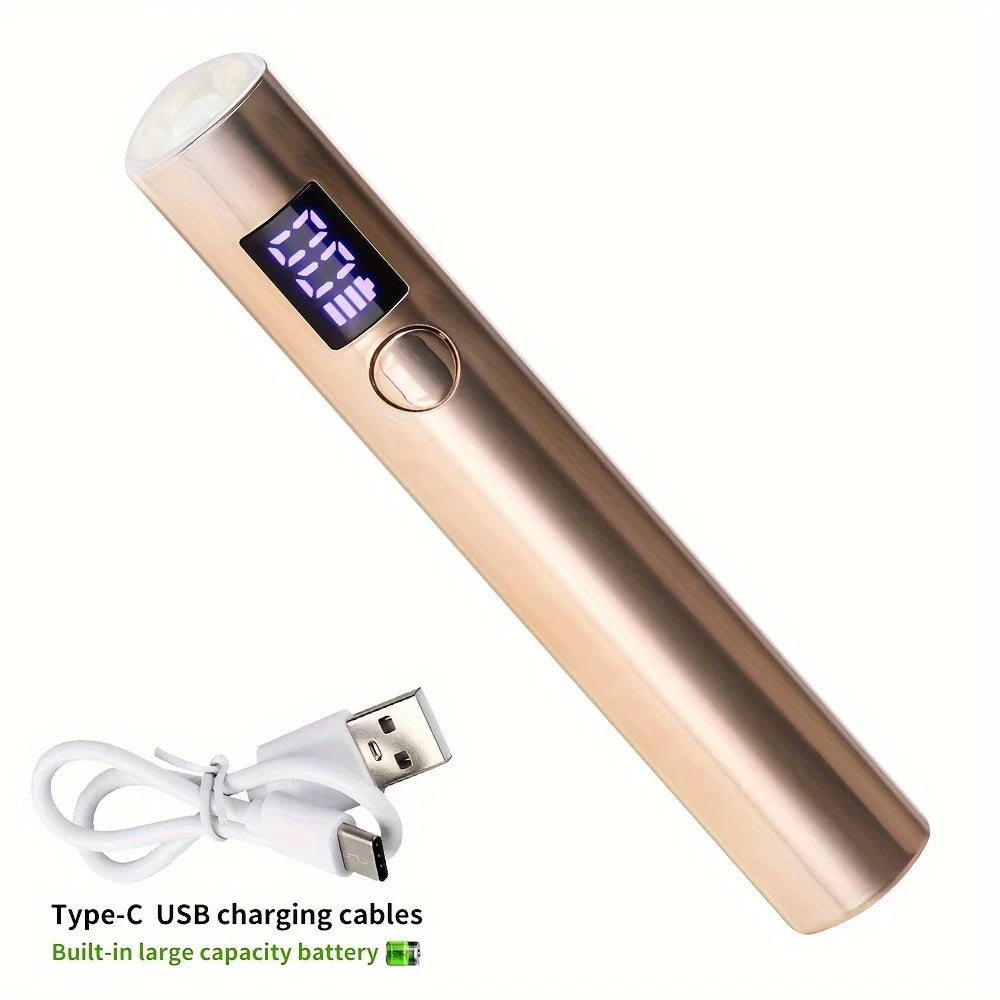 DianaBeauty Handheld Nail Dryer Lamp UV/LED Nail Curing All Gel Polish Nail Art Tool USB Rechargeabl Quick Dry Nail Lamp